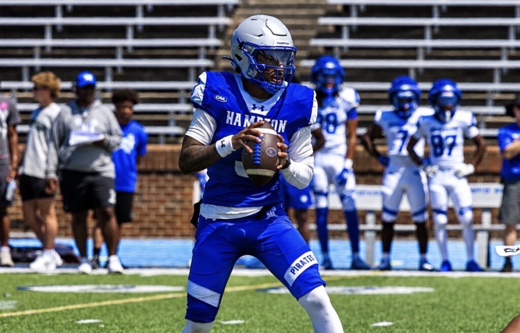 Hampton University quarterback Tre'Von Taylor